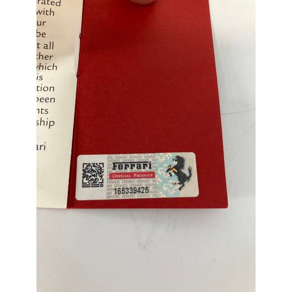 FERRARI SMALL BLACK LEATHER MENS CARD WALLET - Picture 9 of 14